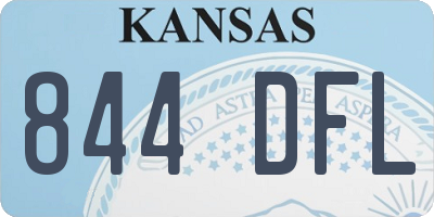 KS license plate 844DFL