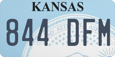 KS license plate 844DFM