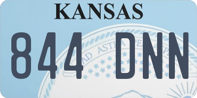 KS license plate 844DNN