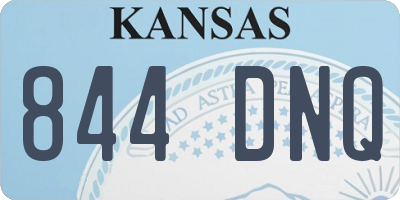 KS license plate 844DNQ