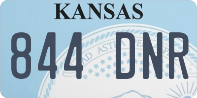 KS license plate 844DNR