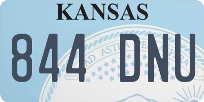 KS license plate 844DNU