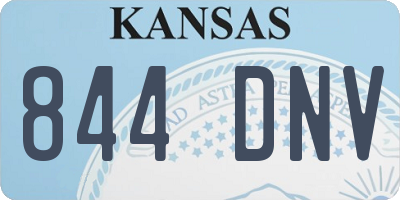 KS license plate 844DNV