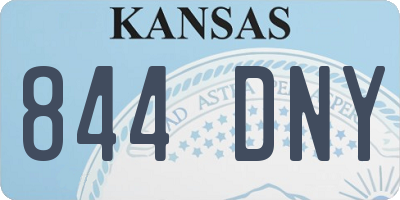 KS license plate 844DNY