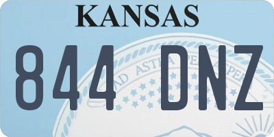 KS license plate 844DNZ