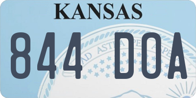 KS license plate 844DOA