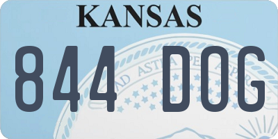 KS license plate 844DOG