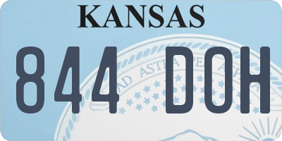 KS license plate 844DOH