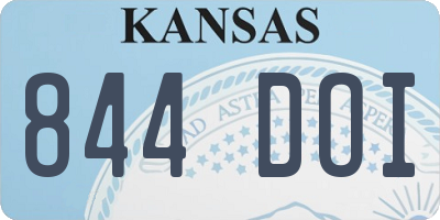 KS license plate 844DOI
