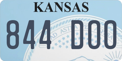 KS license plate 844DOO