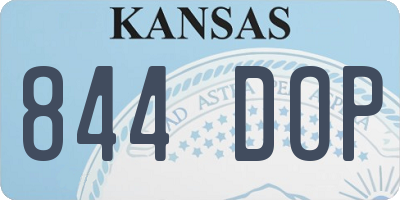 KS license plate 844DOP