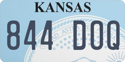 KS license plate 844DOQ