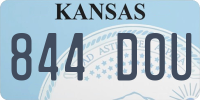 KS license plate 844DOU