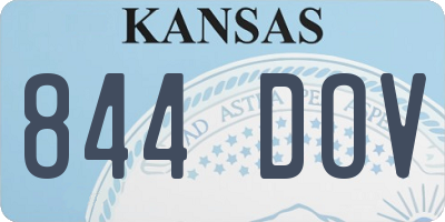 KS license plate 844DOV
