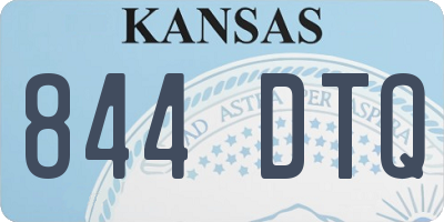 KS license plate 844DTQ