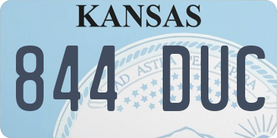 KS license plate 844DUC