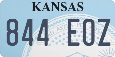 KS license plate 844EOZ