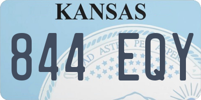 KS license plate 844EQY