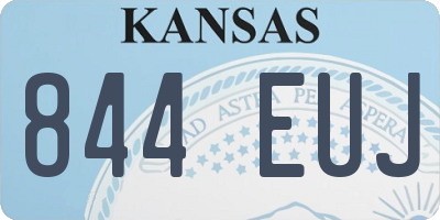 KS license plate 844EUJ