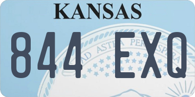 KS license plate 844EXQ