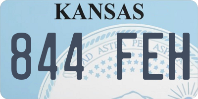 KS license plate 844FEH