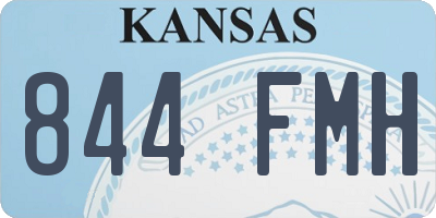 KS license plate 844FMH