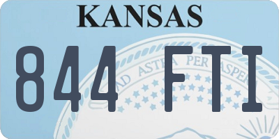 KS license plate 844FTI