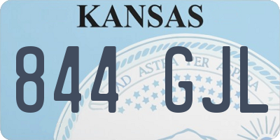 KS license plate 844GJL