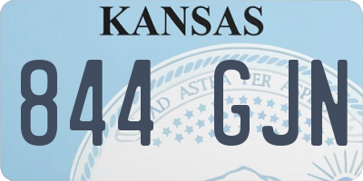 KS license plate 844GJN