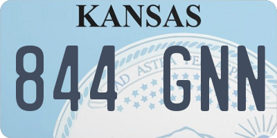 KS license plate 844GNN