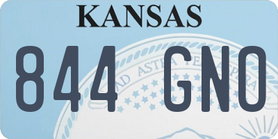 KS license plate 844GNO