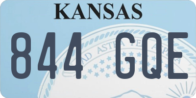 KS license plate 844GQE