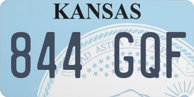 KS license plate 844GQF