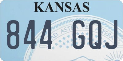 KS license plate 844GQJ