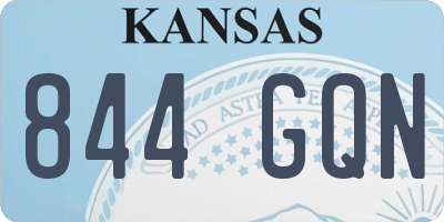 KS license plate 844GQN
