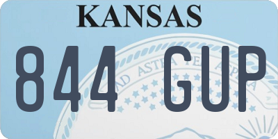 KS license plate 844GUP