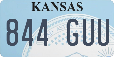 KS license plate 844GUU