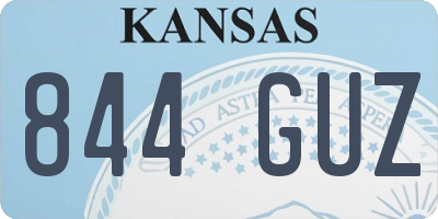 KS license plate 844GUZ