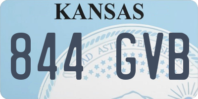KS license plate 844GVB