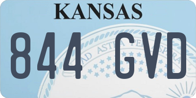 KS license plate 844GVD