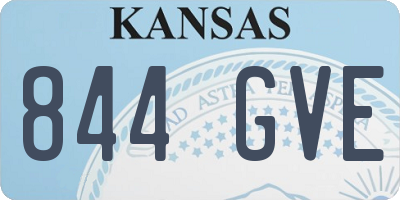 KS license plate 844GVE