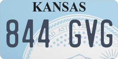KS license plate 844GVG