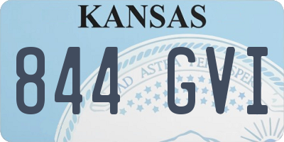 KS license plate 844GVI