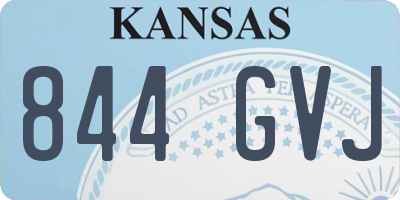 KS license plate 844GVJ
