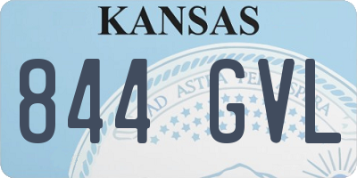 KS license plate 844GVL