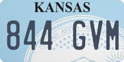 KS license plate 844GVM