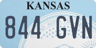 KS license plate 844GVN