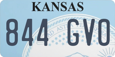 KS license plate 844GVO