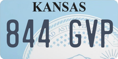 KS license plate 844GVP