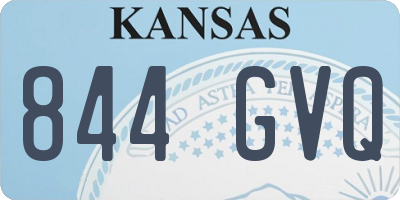 KS license plate 844GVQ